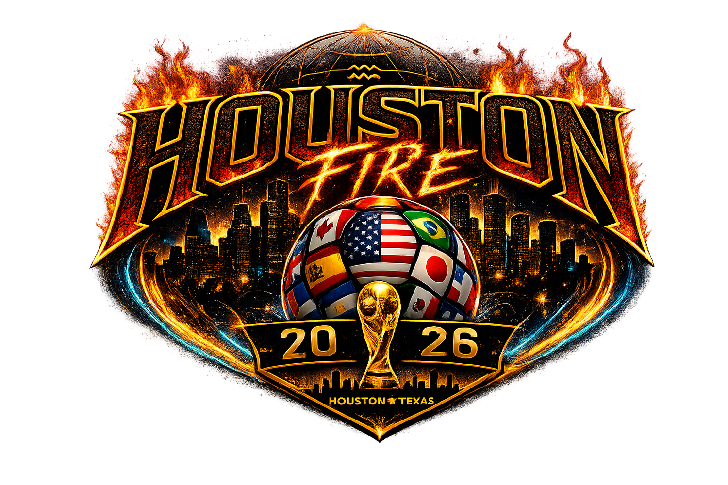Houston FIREFA SHIRT! HOT ITEM!