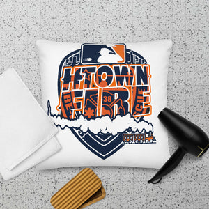 HTOWN FIRE MADE ASTROS THEMED Premium Pillow