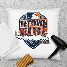 Load image into Gallery viewer, HTOWN FIRE MADE ASTROS THEMED Premium Pillow