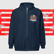 Load image into Gallery viewer, HTOWN FIRE MADE ASTROS THEMED Unisex heavy blend zip hoodie