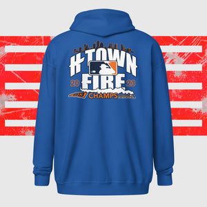 HTOWN FIRE MADE ASTROS THEMED Unisex heavy blend zip hoodie