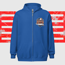 Load image into Gallery viewer, HTOWN FIRE MADE ASTROS THEMED Unisex heavy blend zip hoodie