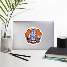 Load image into Gallery viewer, Sugar skull Houston fire Bubble-free stickers