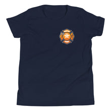 Load image into Gallery viewer, Houston fire baseball themed Youth Short Sleeve T-Shirt